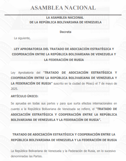 Russia-Venezuela bilateral cooperation agreements covering intelligence and technology